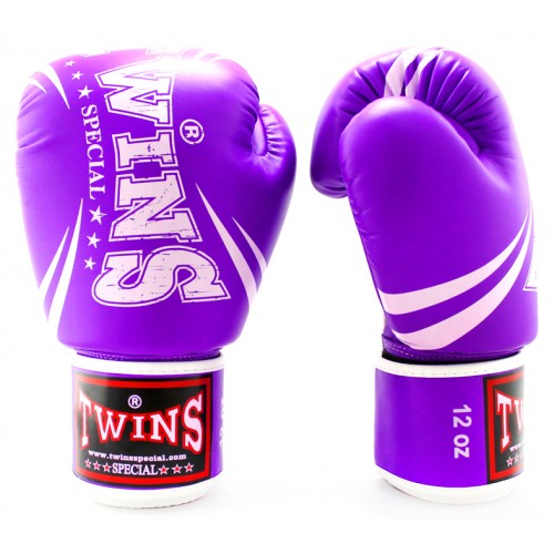 Боксерские перчатки Twins Special с рисунком (FBGVS3-TW6 purple)